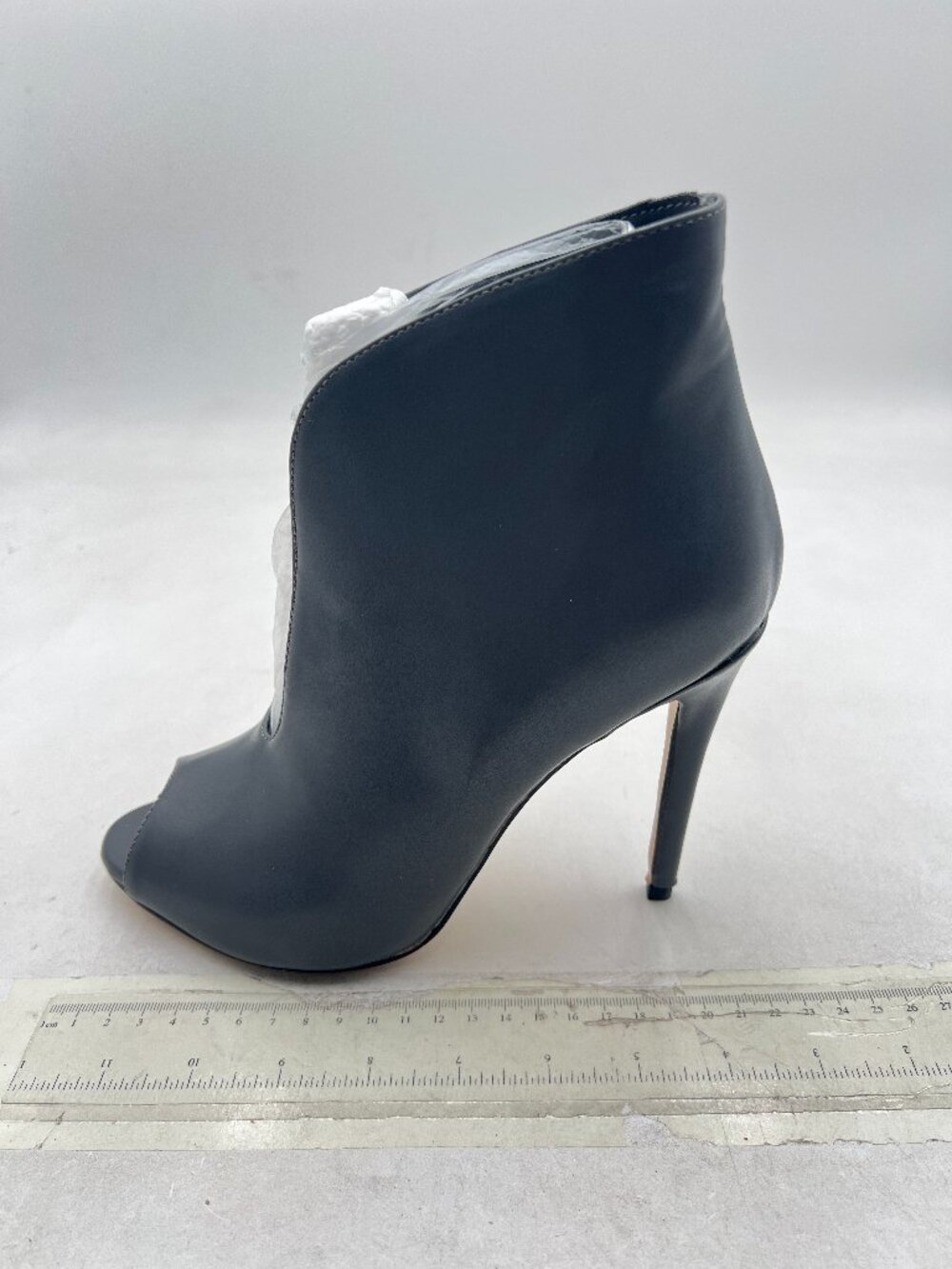 Black Women Peep Toe V Cut Ankle Booties High Heel Prom Party Dress Short Boots